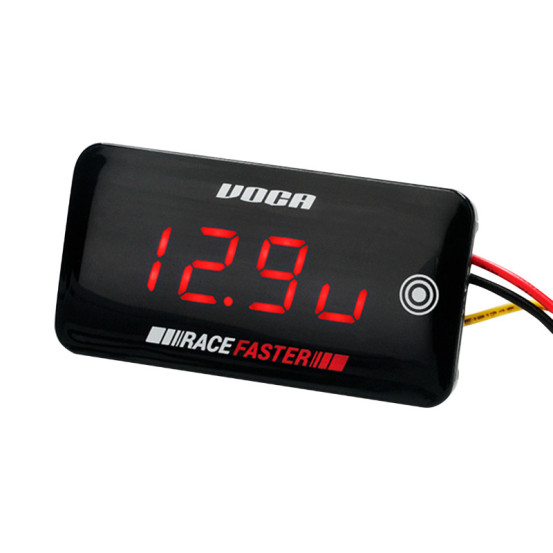 Thermomètre digital / Voltmètre Voca Race Faster Slim Touch Led Rouge