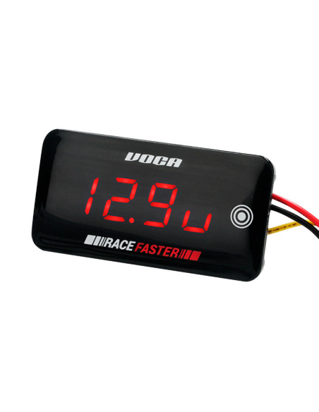 Thermomètre digital / Voltmètre Voca Race Faster Slim Touch Led Rouge