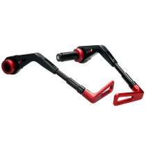 Protections levier de frein Voca Racing CNC Aluminium Noir / Rouge