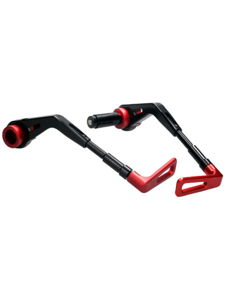 Protections levier de frein Voca Racing CNC Aluminium Noir / Rouge