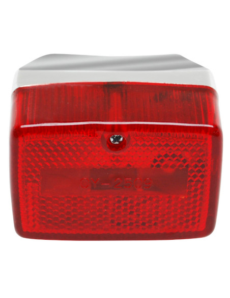 Feu arrière rouge complet rouge/chrome Peugeot 103/MBK/Motobécane 51