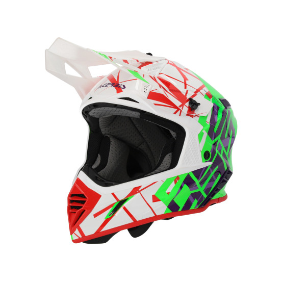 Casque moto cross Acerbis X-Track - Vert Blanc