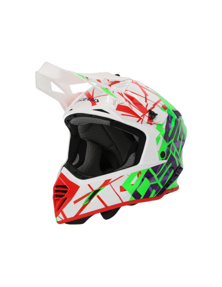 Casque moto cross Acerbis X-Track - Vert Blanc