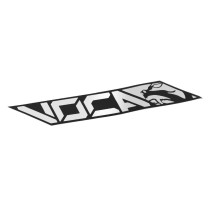 Autocollant Voca Racing 110x40 mm Noir / Chrome