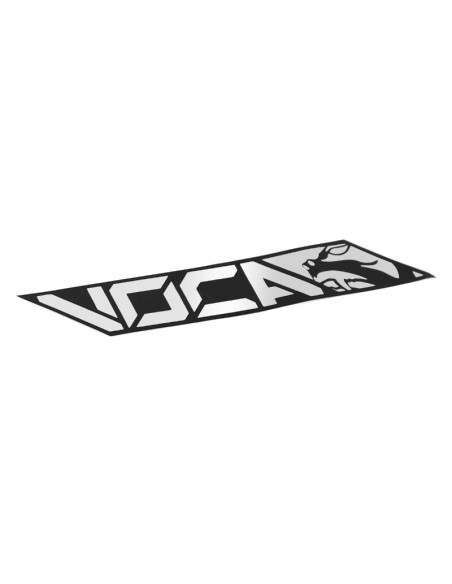 Autocollant Voca Racing 110x40 mm Noir / Chrome