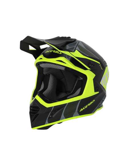 Casque moto cross Acerbis X-Track - Noir Jaune Fluo
