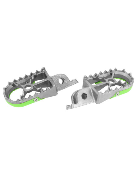 Repose pieds supermotard BUZZETTI vert avec slider - KAWASAKI
