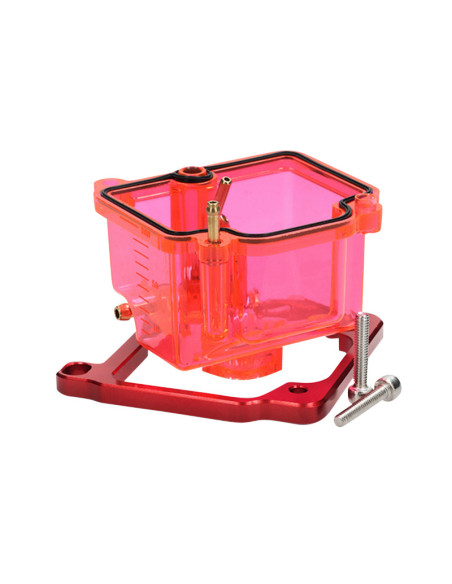Cuve de carburateur transparente Voca Keihin PWK 19 à 30mm Rouge