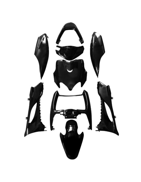 Kit carénages scooter MBK 50 Mach G/Yamaha 50 JOG RR Noir brillant