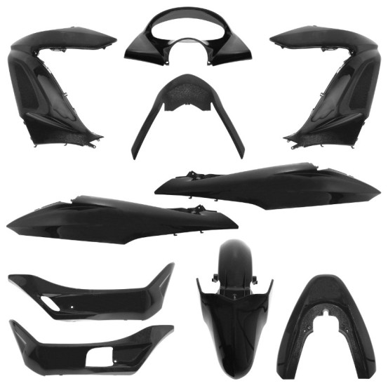 Kit carénages maxiscooter Honda 125 PCX 2010-2013 Noir brillant
