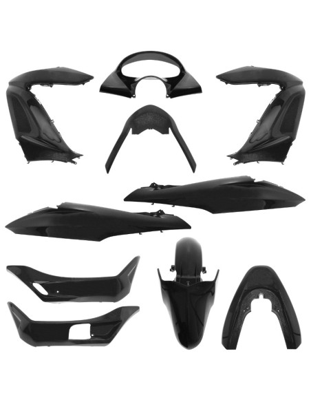 Kit carénages maxiscooter Honda 125 PCX 2010-2013 Noir brillant