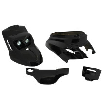 Kit carénages scooter MBK Booster / Yamaha BW'S après 2004 Noir (Design Edition - avec éclairage)
