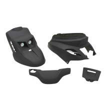Kit carénages scooter MBK Booster / Yamaha BW'S après 2004 Noir mat (Design Edition - avec éclairage)