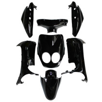 Kit carénages scooter MBK 50 Ovetto 2008-2010 Yamaha 50 Neo's 2008-2010 Noir brillant