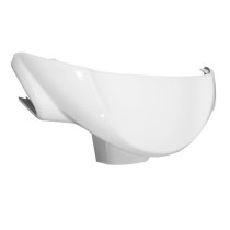 Carénage couvre guidon scooter MBK 50 Ovetto/Yamaha 50 Neo's 2002-2007 Blanc brillant